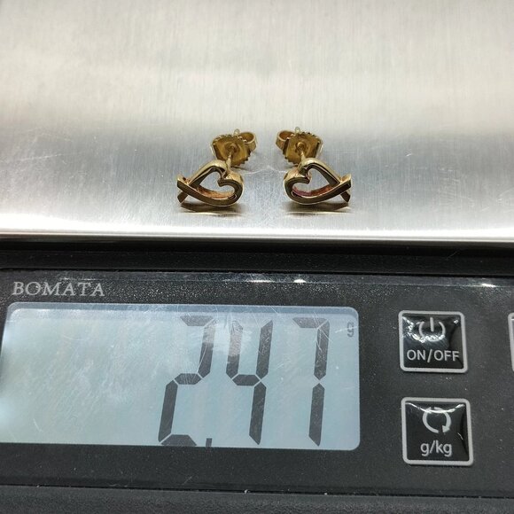 Tiffany and Co. Pierced Earring Loving Heart Picasso Gold 566-082325 - Picture 6 of 9